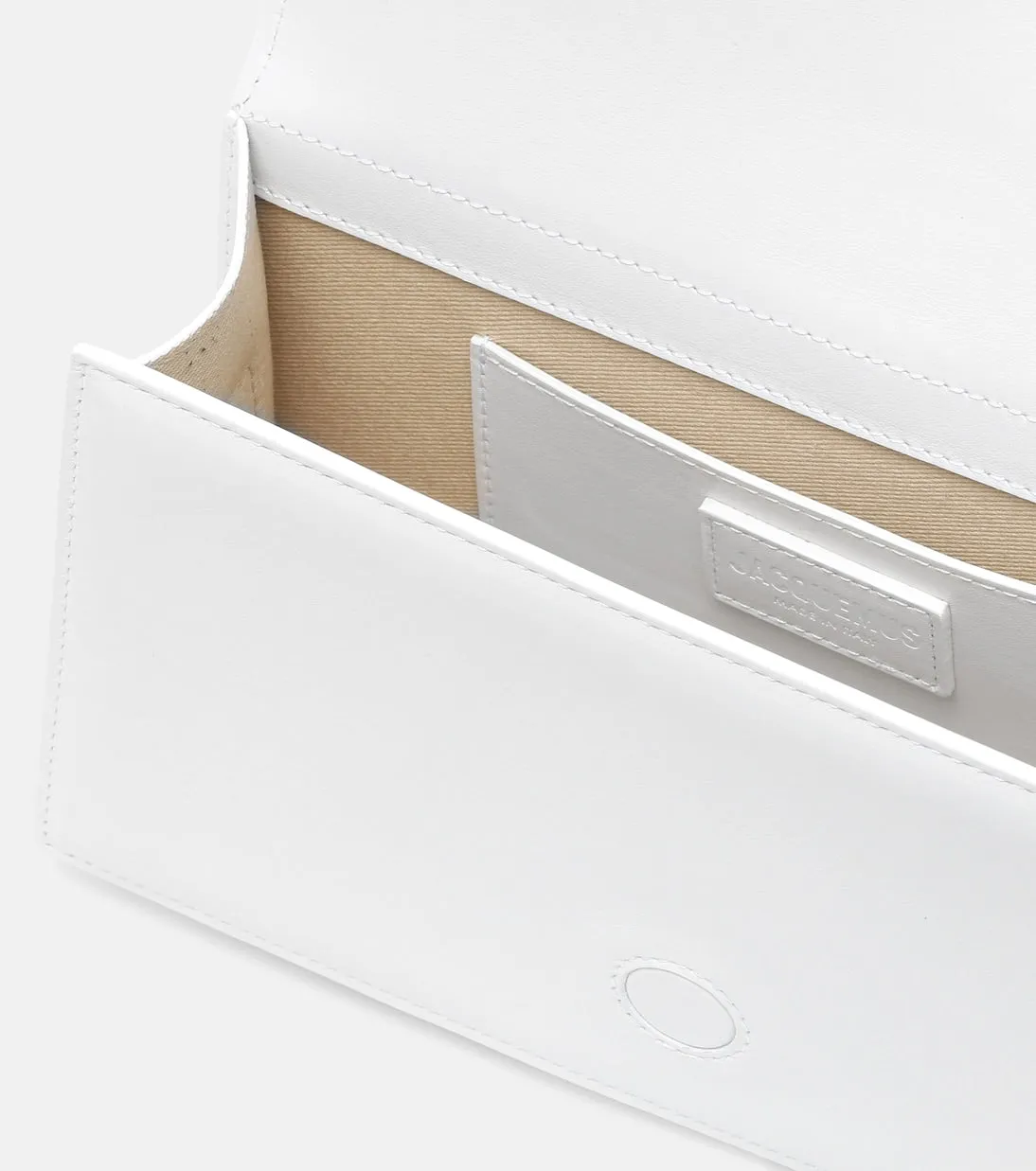 Le Grand Bambino Jacquemus leather bag, white