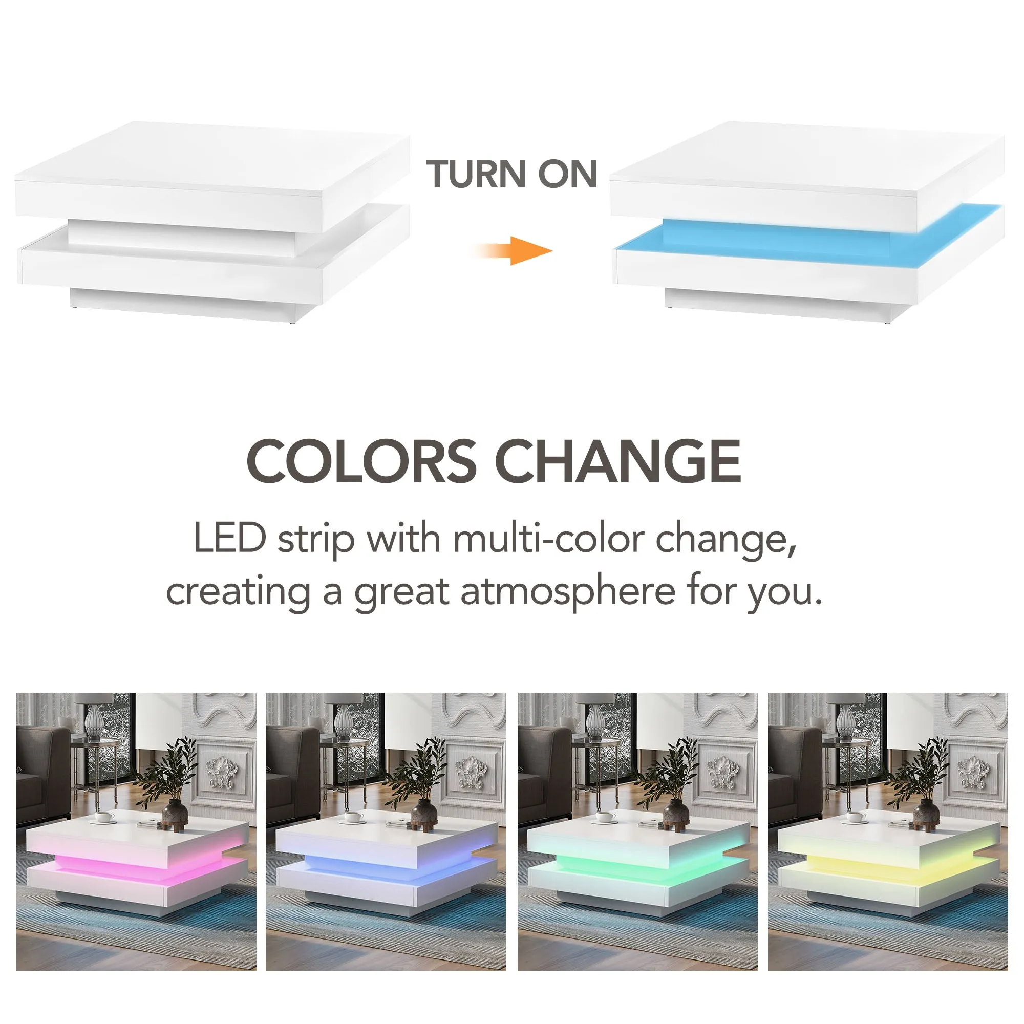 LED Minimalist Coffee Table