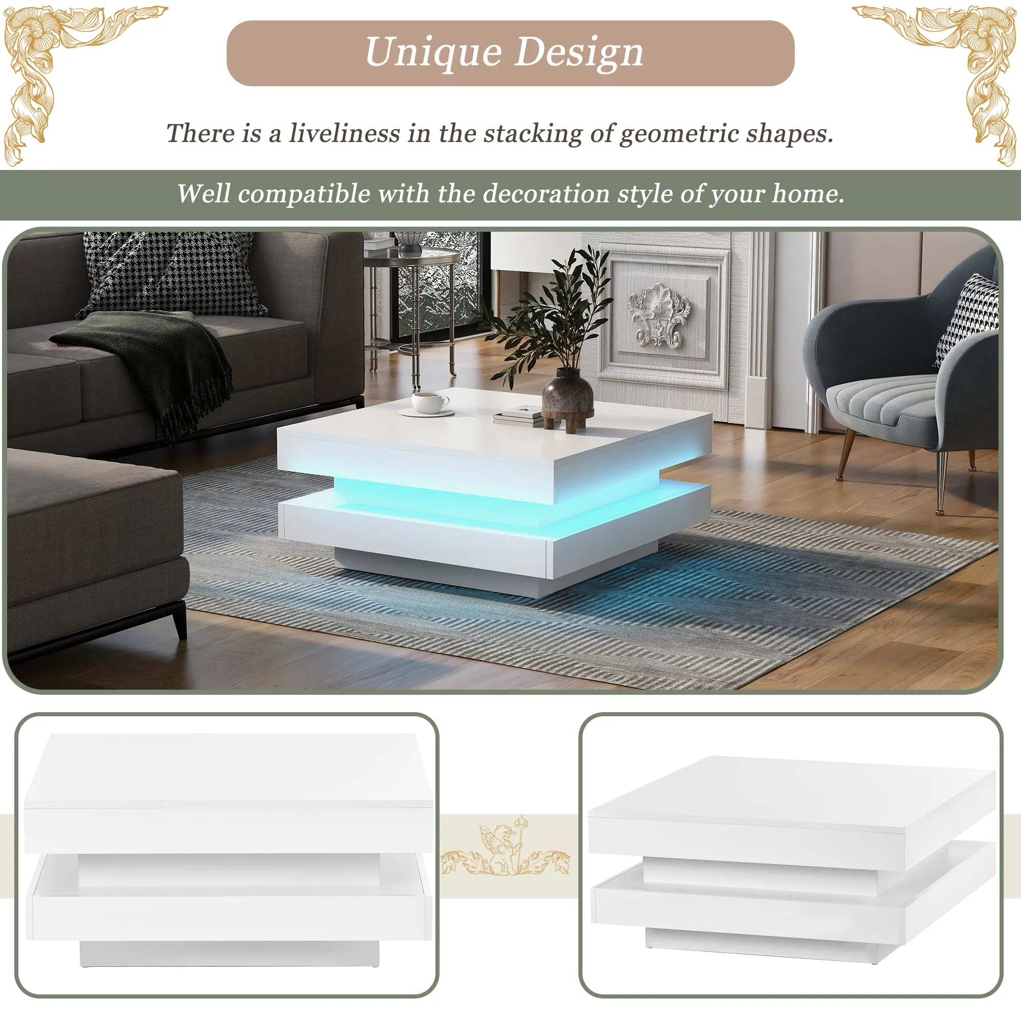 LED Minimalist Coffee Table