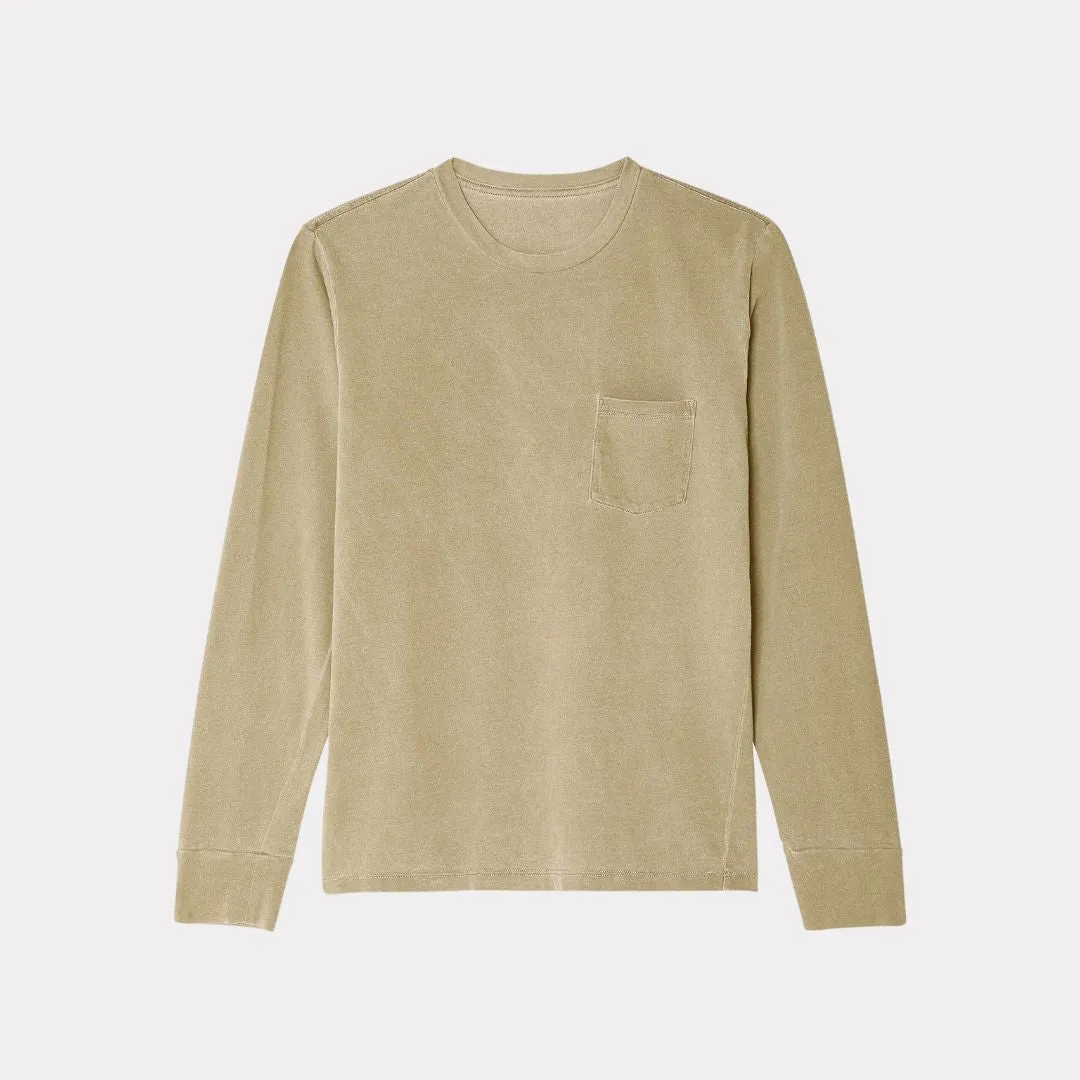 Long Sleeve Organic Recycle Pocket Tee (Cider)