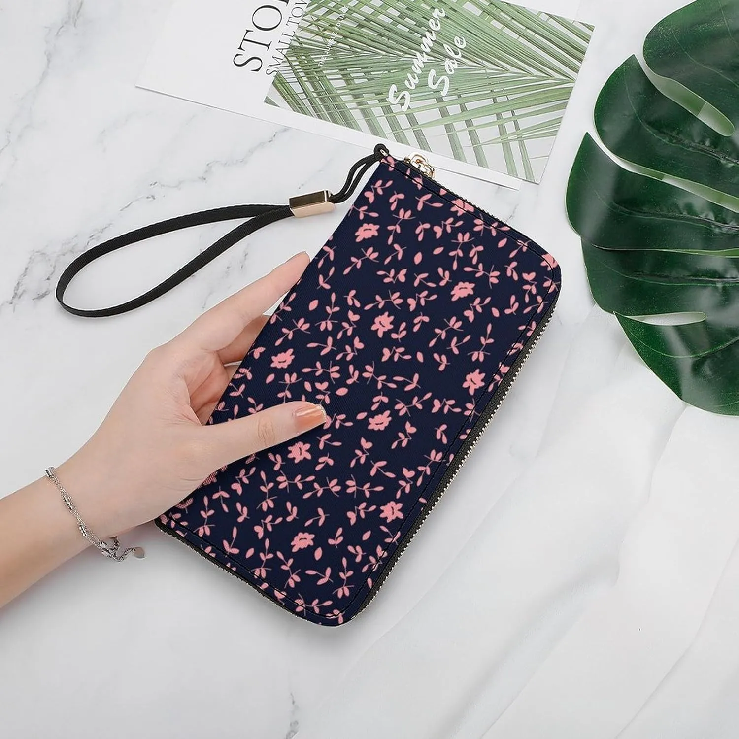 Luxury Long Handbag - PU Leather Large Capacity Clutch Purse with Multiple Card Slots | Elegant Travel Wallet, Party Evening Bag, Gift Box Included (Multiple Colors)