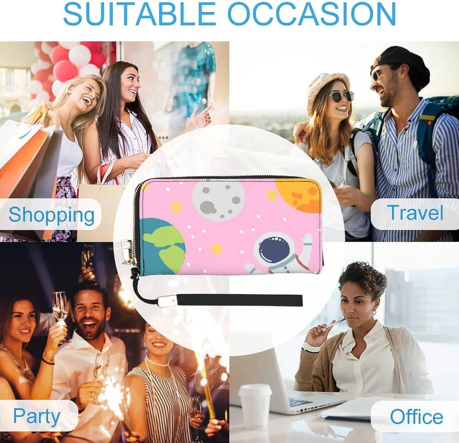 Luxury Long Handbag - PU Leather Large Capacity Clutch Purse with Multiple Card Slots | Elegant Travel Wallet, Party Evening Bag, Gift Box Included (Multiple Colors)