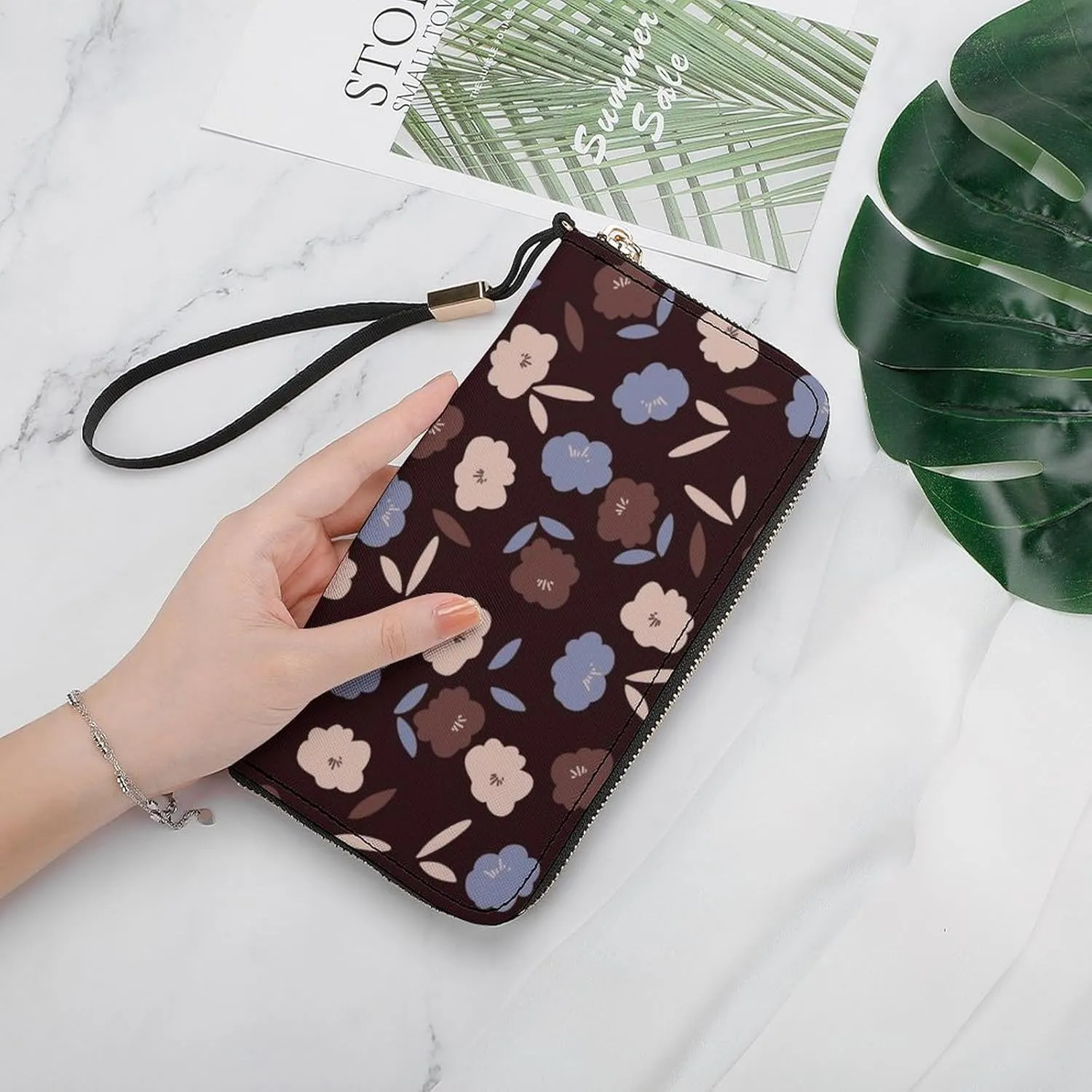 Luxury Long Handbag - PU Leather Large Capacity Clutch Purse with Multiple Card Slots | Elegant Travel Wallet, Party Evening Bag, Gift Box Included (Multiple Colors)