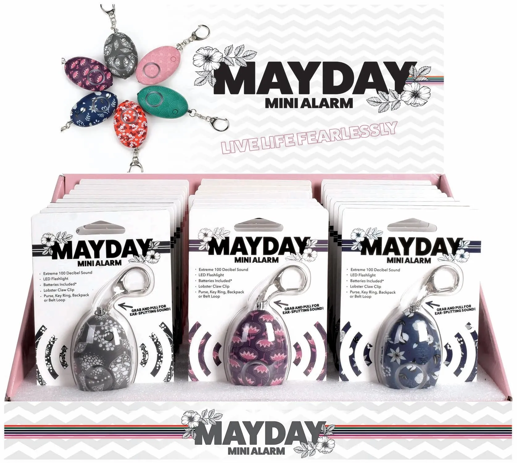 Mayday Mini Alarm Key Chain In Six Colors
