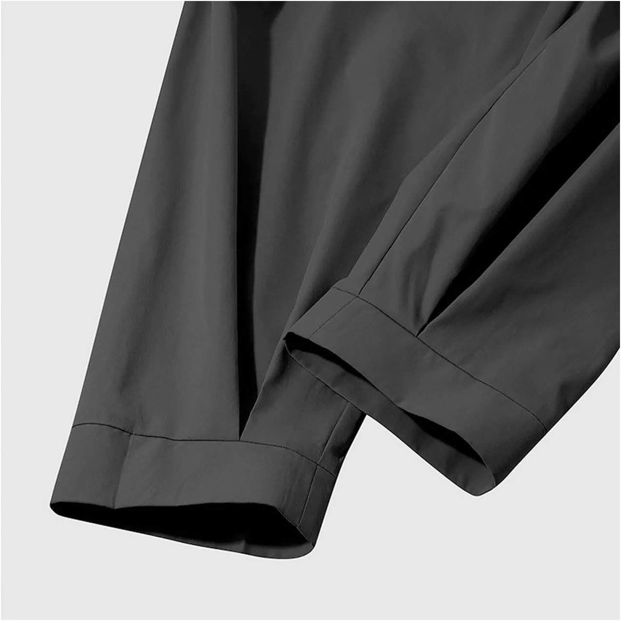 Men's Harem Cropped Pants Elastic Waist Belted Baggy Bow Tie Beach Yoga Ankle Length Trousers Casual Solid Pants
