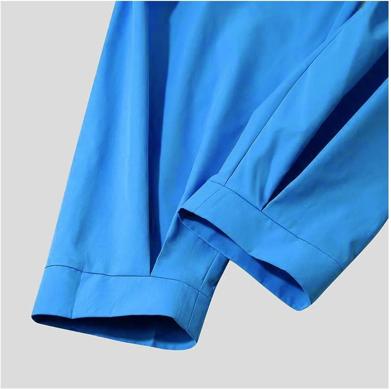 Men's Harem Cropped Pants Elastic Waist Belted Baggy Bow Tie Beach Yoga Ankle Length Trousers Casual Solid Pants