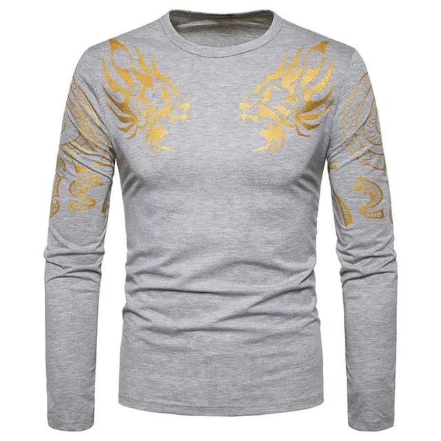 Mens Slim Fit Casual Shirt T-Shirt Long Sleeve T-Shirts