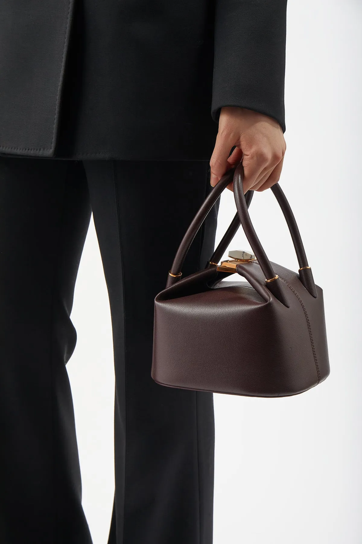 Mini Baez Bag in Bordeaux Nappa Leather