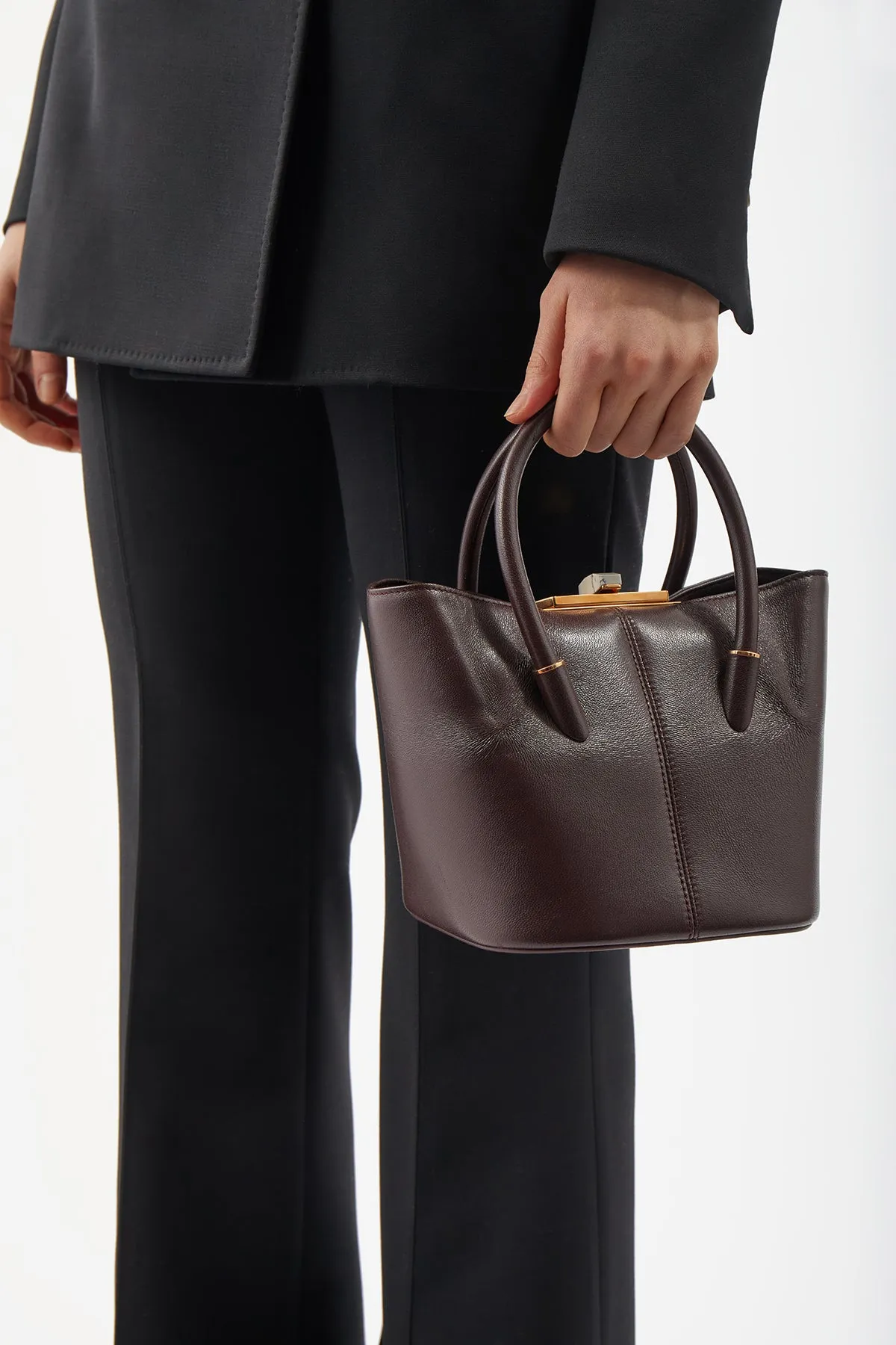 Mini Baez Bag in Bordeaux Nappa Leather