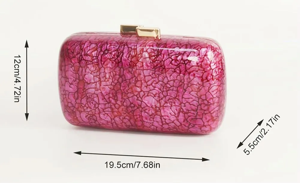 Molodo Acrylic Evening Clutch Purses for Women Elegant Evening Bag Gorgeous Handbag Shoulder Bag Wedding Party 2025