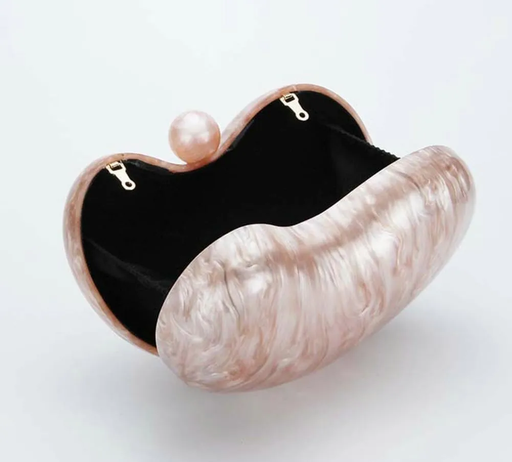 Molodo Cashew Acrylic Evening Clutch Purses for Women Elegant Evening Bag Gorgeous Handbag Shoulder Bag Wedding Party 2025