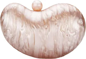 Molodo Cashew Acrylic Evening Clutch Purses for Women Elegant Evening Bag Gorgeous Handbag Shoulder Bag Wedding Party 2025