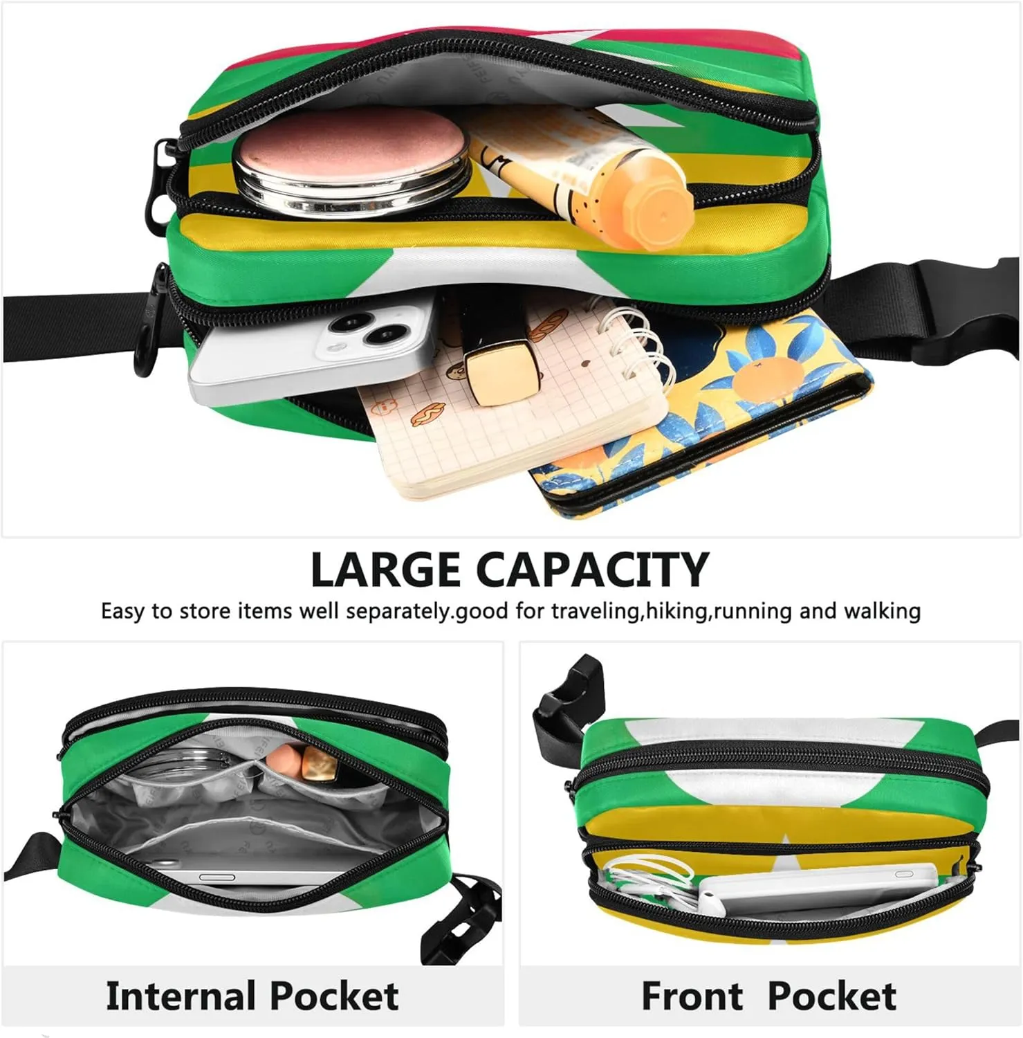 Myanmar Flag Women Fanny Pack Waterproof Anti Theft Belt Bag Cute Crossbody Waist Purse