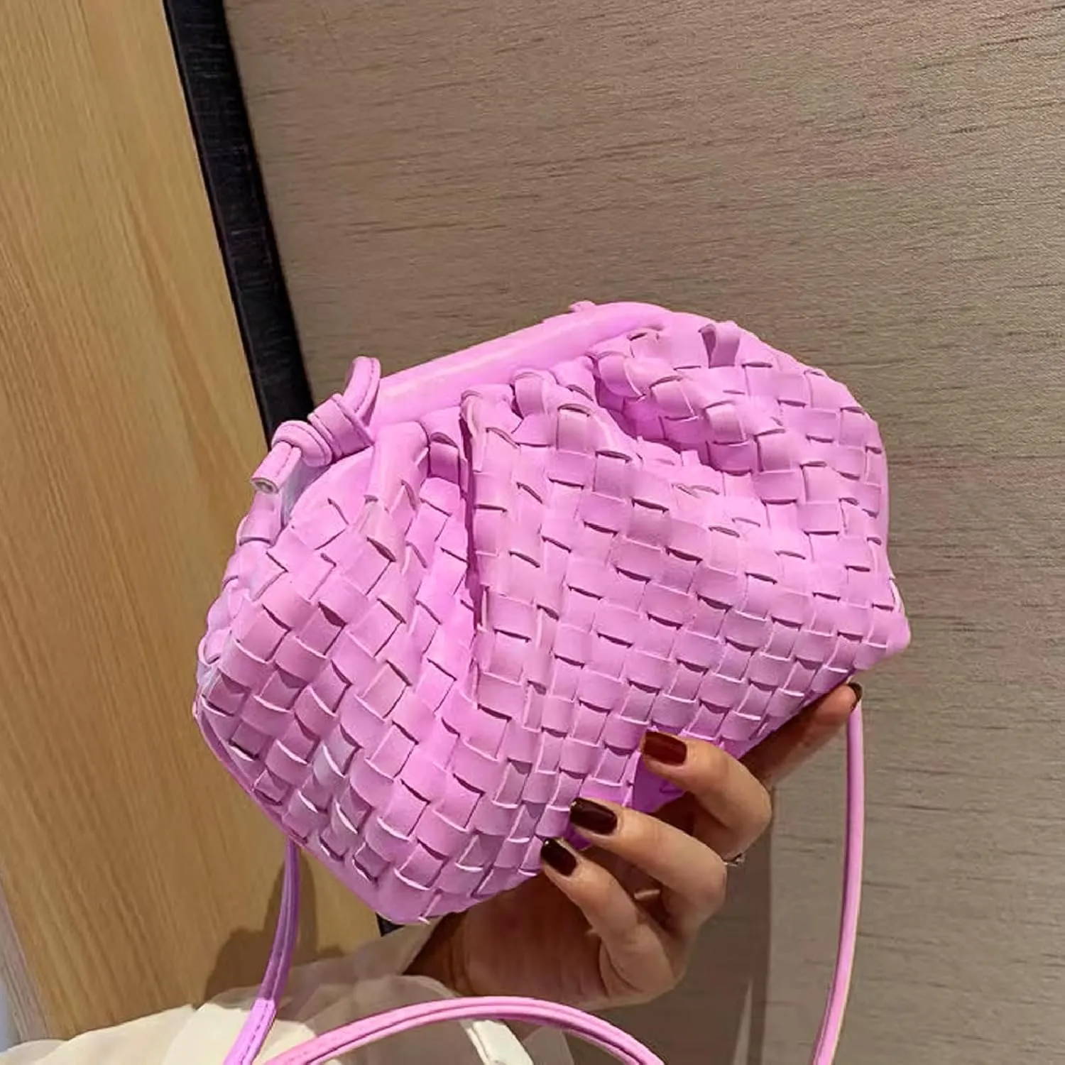 NAARIIAN Woven Crossbody Bags for Women Evening Clutch Hobo Cloud Purse Designer Handbags for Ladies