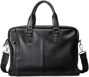 Nordic Men's Briefcase Shoulder Messenger Bag Genuine Leather Business Men's Bag for Office Commute