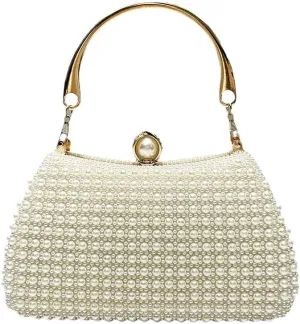 Pearl Evening Clutch Purses for Women Elegant Evening Bag Vintage Handbag Shoulder Bag Wedding Party 2025