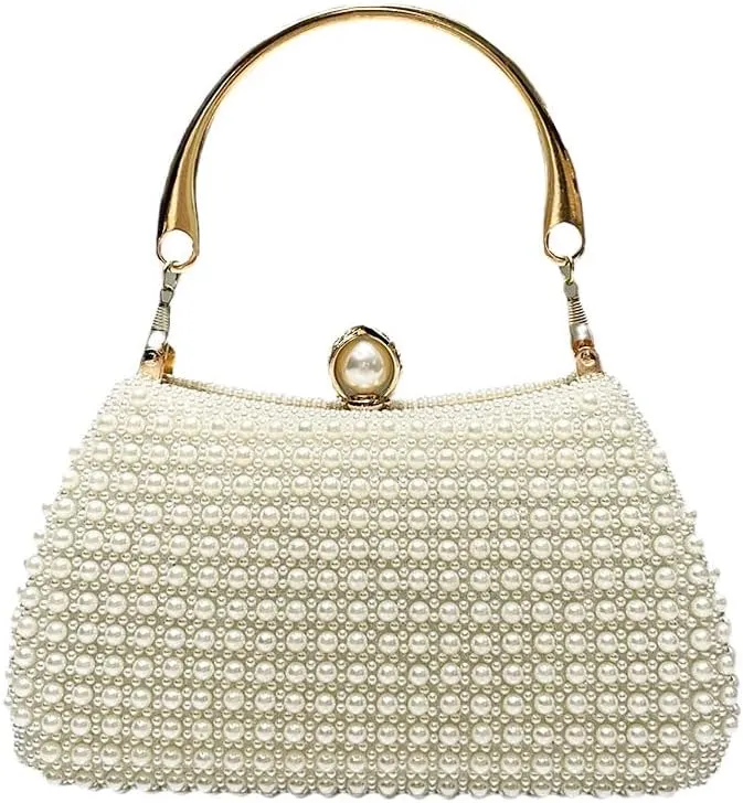 Pearl Evening Clutch Purses for Women Elegant Evening Bag Vintage Handbag Shoulder Bag Wedding Party 2025
