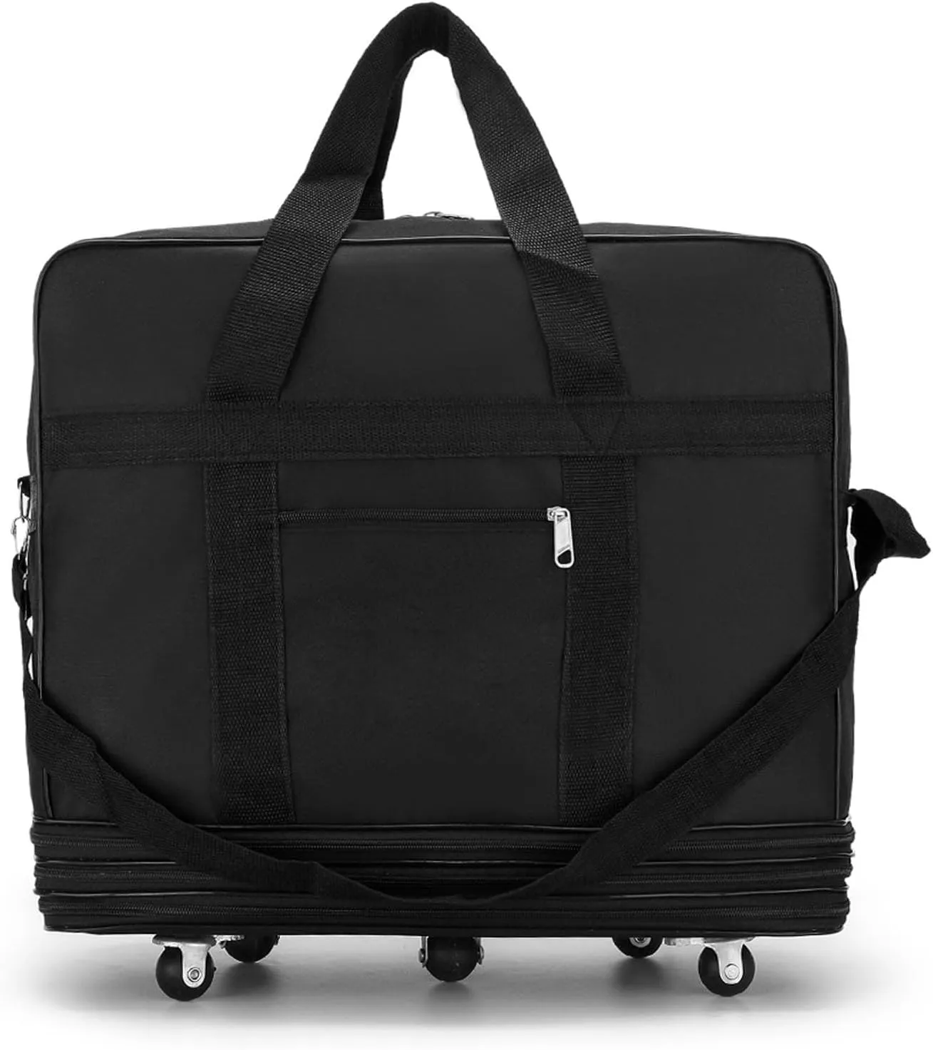 plplaaoo Expandable Foldable Suitcase Collapsible Rolling Travel Luggage Bag Water Oxford Cloth for Men Women Travel Size SML (M)