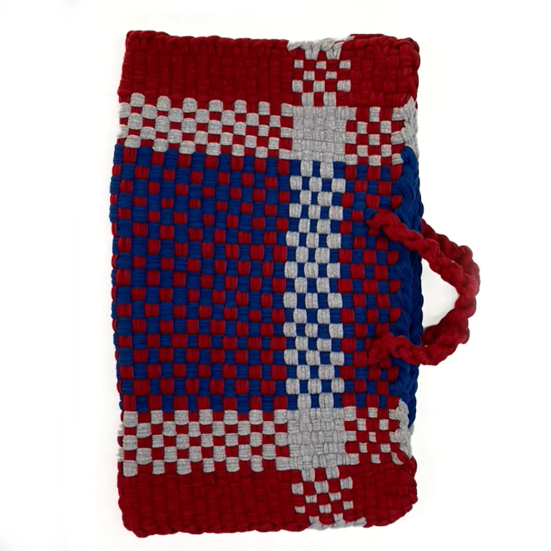 Red Hand Woven Laptop Bag