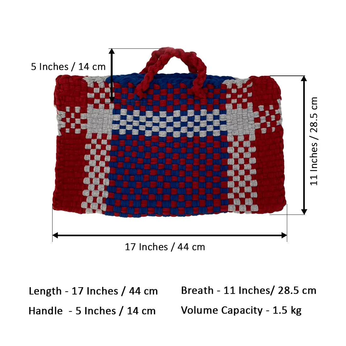 Red Hand Woven Laptop Bag