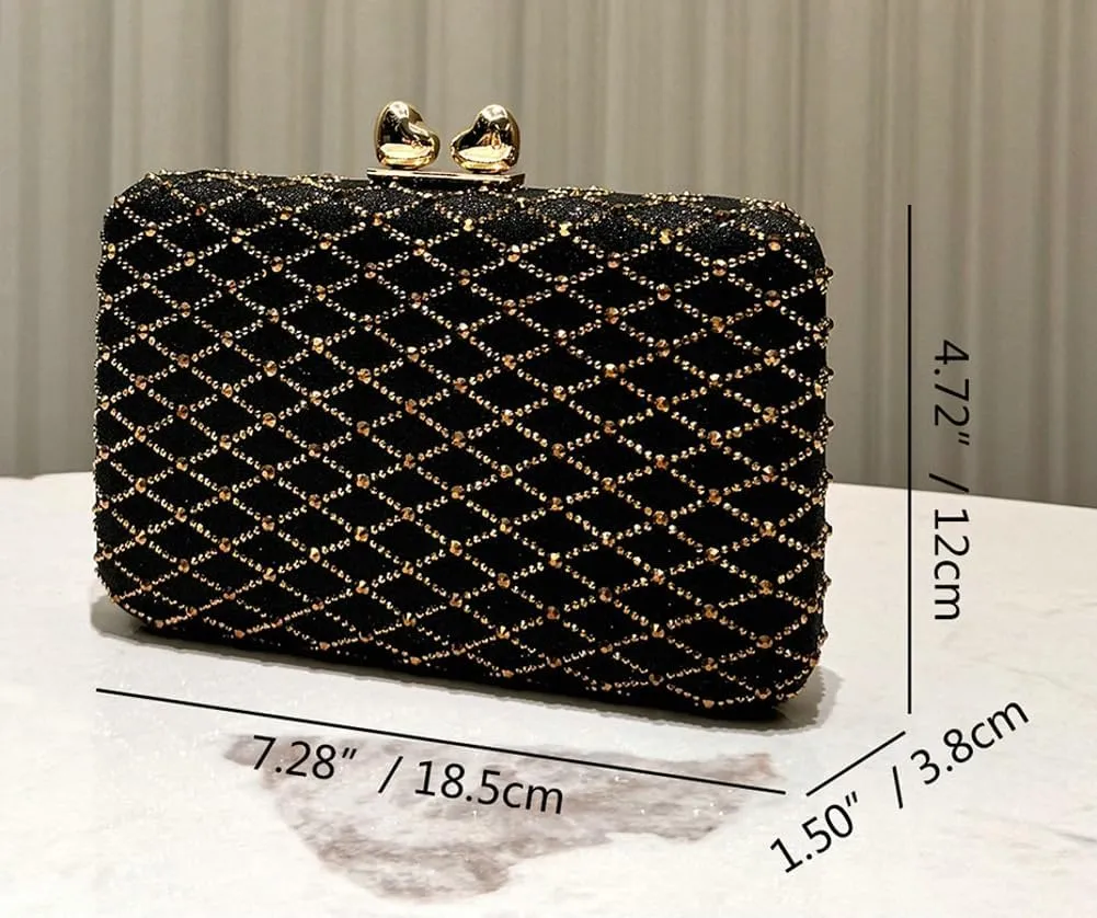Rhinestone Evening Clutch Purses for Women Elegant Evening Bag Vintage Handbag Shoulder Bag Wedding Party 2025