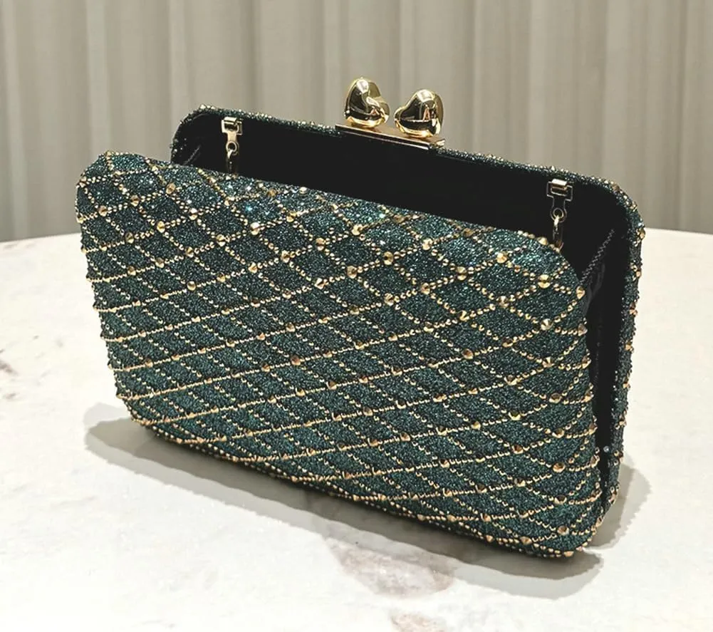 Rhinestone Evening Clutch Purses for Women Elegant Evening Bag Vintage Handbag Shoulder Bag Wedding Party 2025