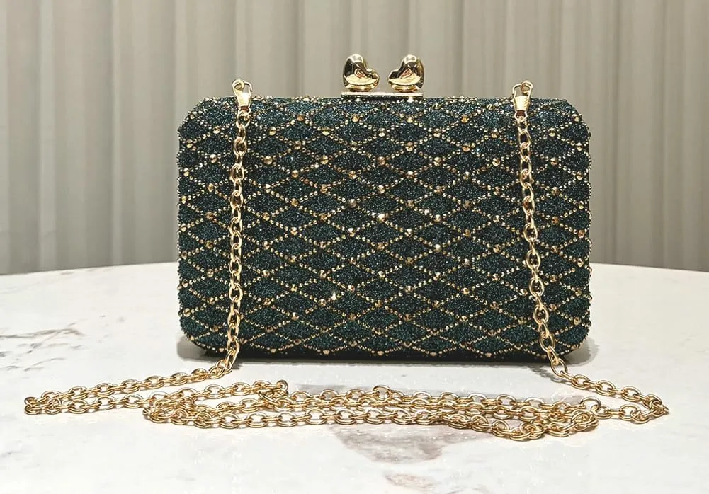 Rhinestone Evening Clutch Purses for Women Elegant Evening Bag Vintage Handbag Shoulder Bag Wedding Party 2025