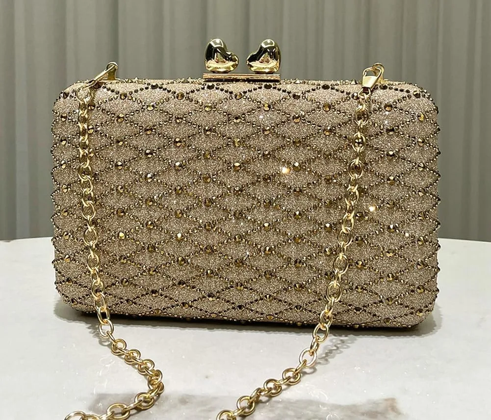 Rhinestone Evening Clutch Purses for Women Elegant Evening Bag Vintage Handbag Shoulder Bag Wedding Party 2025