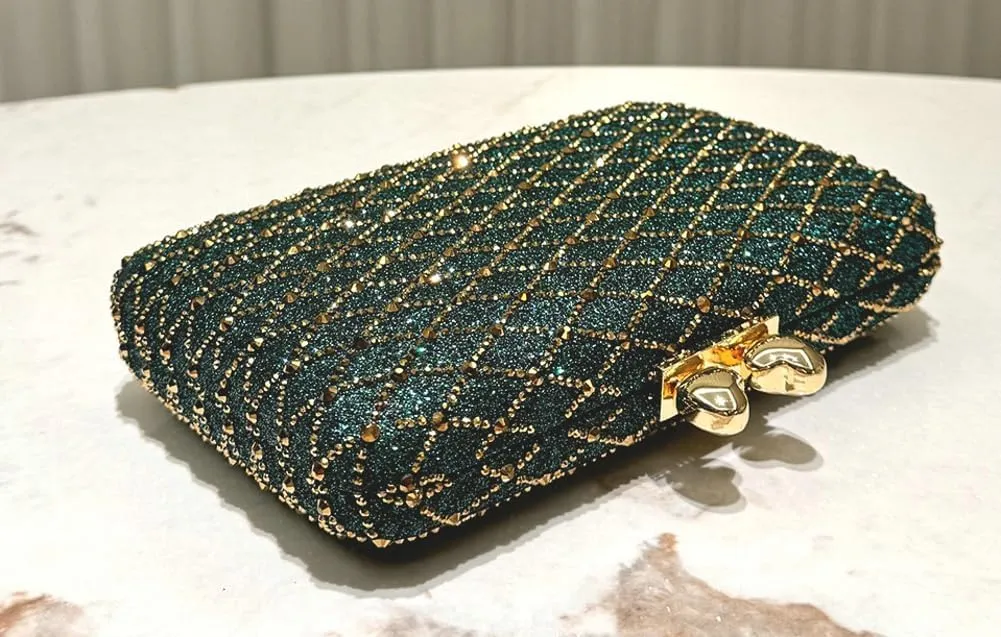 Rhinestone Evening Clutch Purses for Women Elegant Evening Bag Vintage Handbag Shoulder Bag Wedding Party 2025