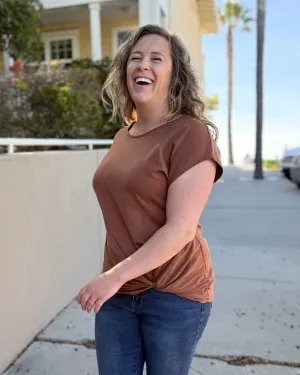 SITA tee in Cacao Brown
