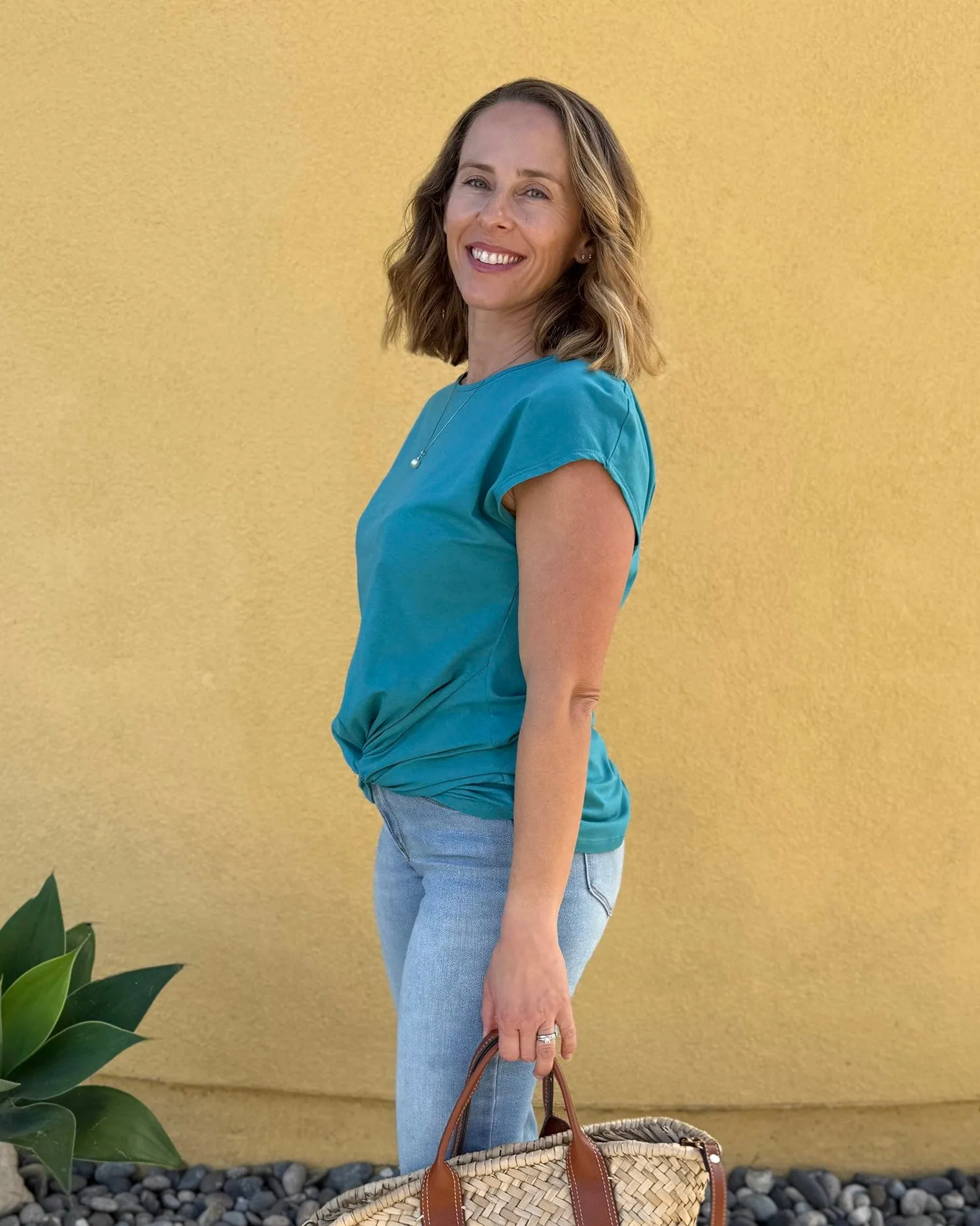 SITA tee in Marine Teal