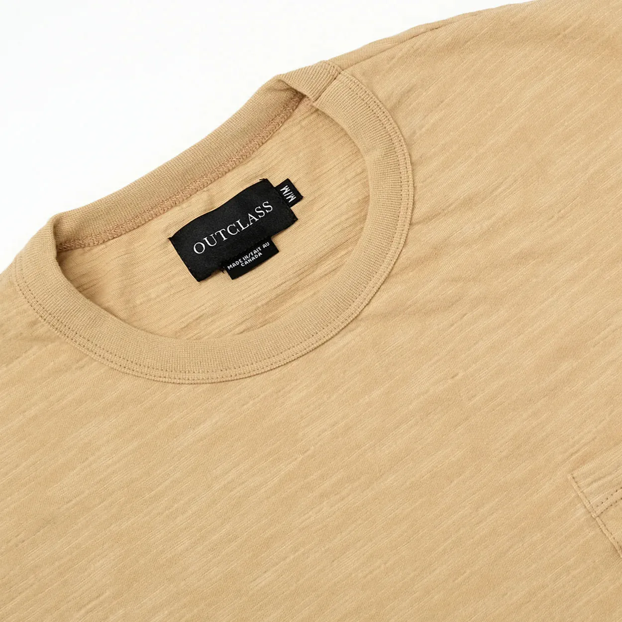 Slub S/S Pocket T-Shirt (Sand)