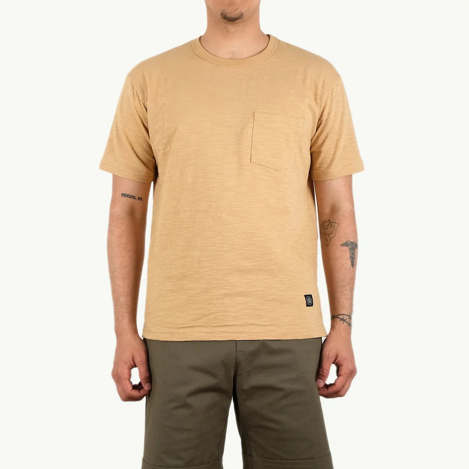 Slub S/S Pocket T-Shirt (Sand)