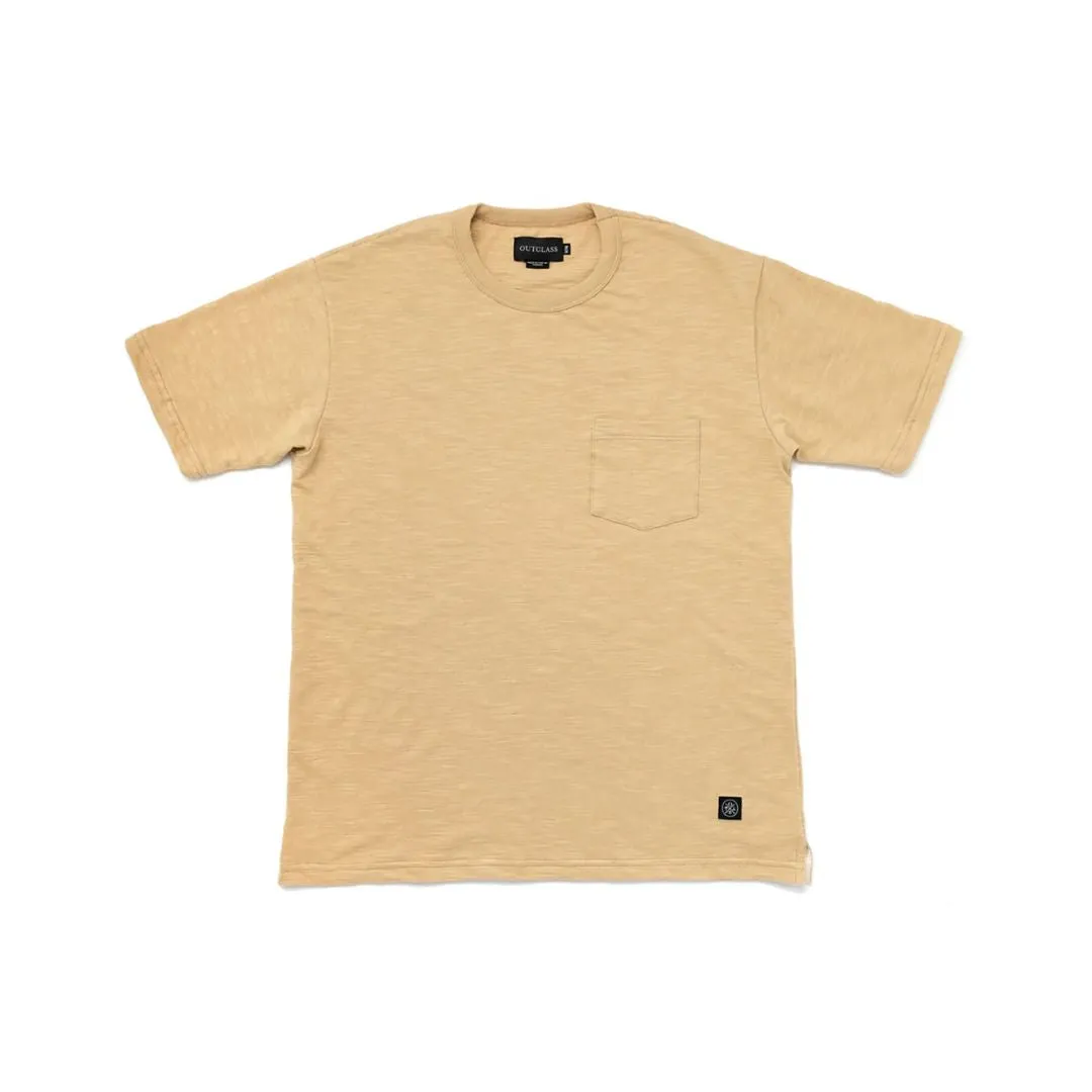 Slub S/S Pocket T-Shirt (Sand)