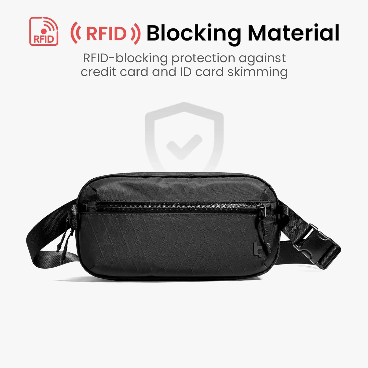 tomtoc 3.5L X-Pac Sling Bag with RFID Blocking, Crossbody Bag Minimalist Chest Shoulder Pack for Men/Women, Water-resistant Lightweight Casual Funny Pack for Travel/Daily Commute, Nintendo Switch 2