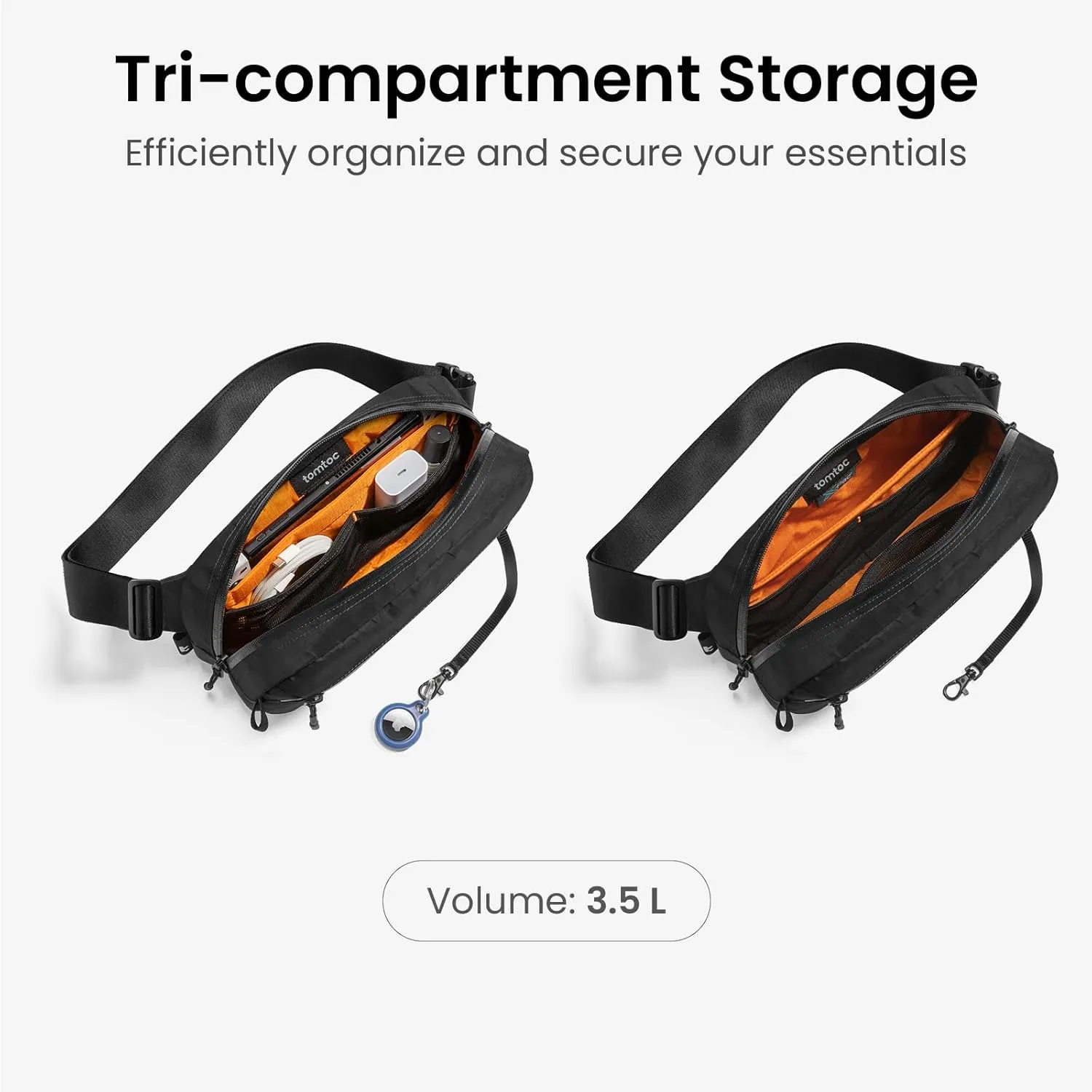 tomtoc 3.5L X-Pac Sling Bag with RFID Blocking, Crossbody Bag Minimalist Chest Shoulder Pack for Men/Women, Water-resistant Lightweight Casual Funny Pack for Travel/Daily Commute, Nintendo Switch 2