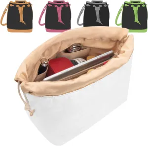 Tote Bag Organizer Insert Compatible with LV Petit No Handbag, Dupont Paper Inner Purse Organizer Insert Makeup Liner Bag Shaper (White, M)
