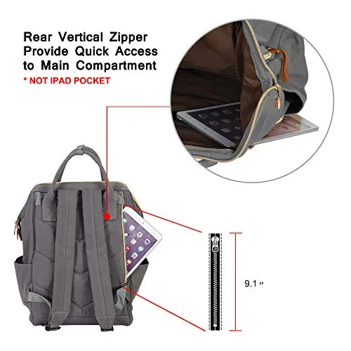 Veegul Stylish Doctor Style Multipurpose Travel Backpack Casual Backpack for Men Women Single Pocket Grey