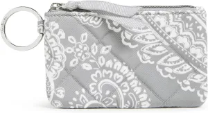 Vera Bradley Performance Twill Zip Id Case Wallet, Cloud Gray Paisley