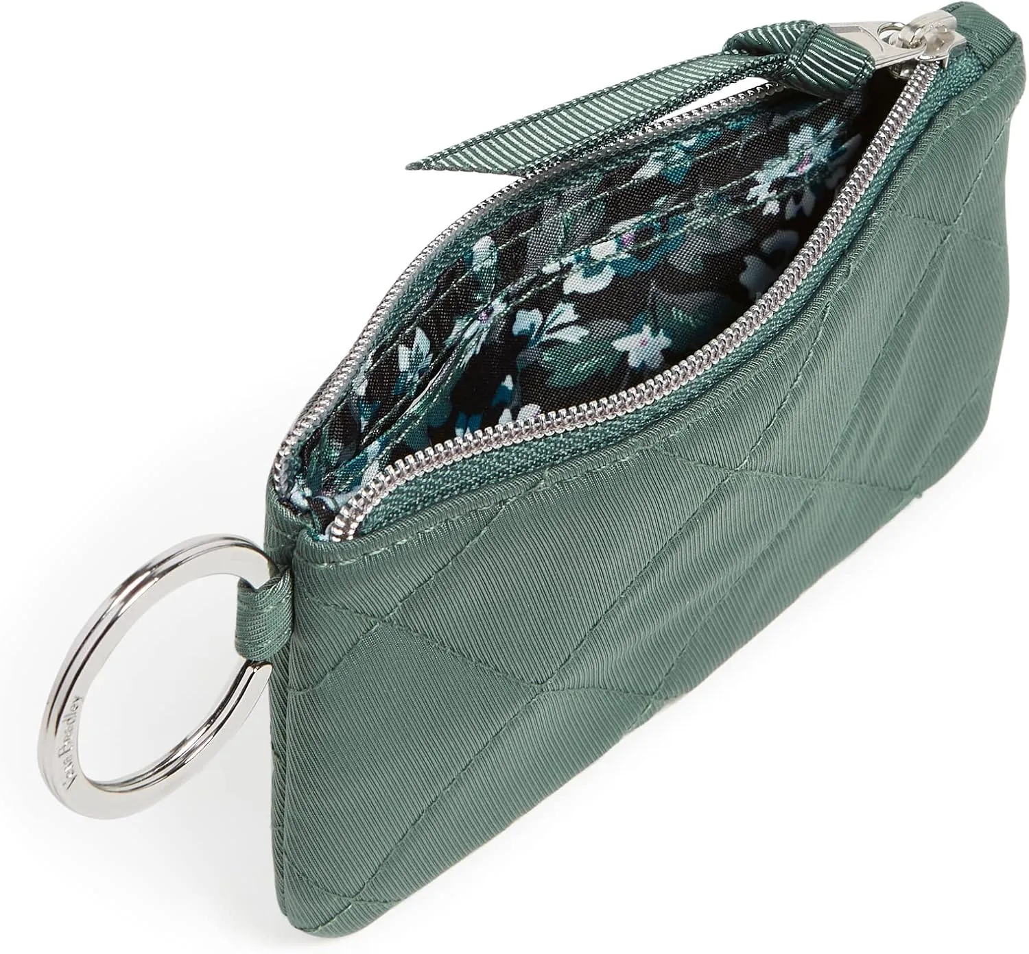 Vera Bradley Women's Performance Twill Zip ID Case and Lanyard Combo, Olive Leaf, One Size