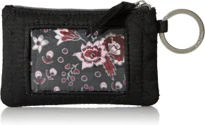 Vera Bradley Women's Performance Twill Zip ID Case Wallet, Black, One Size