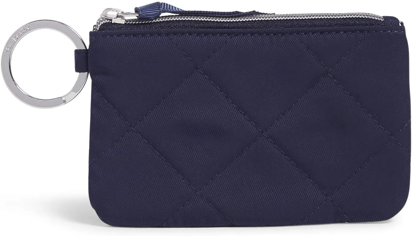 Vera Bradley Women's Performance Twill Zip ID Case Wallet, Classic Navy, One Size