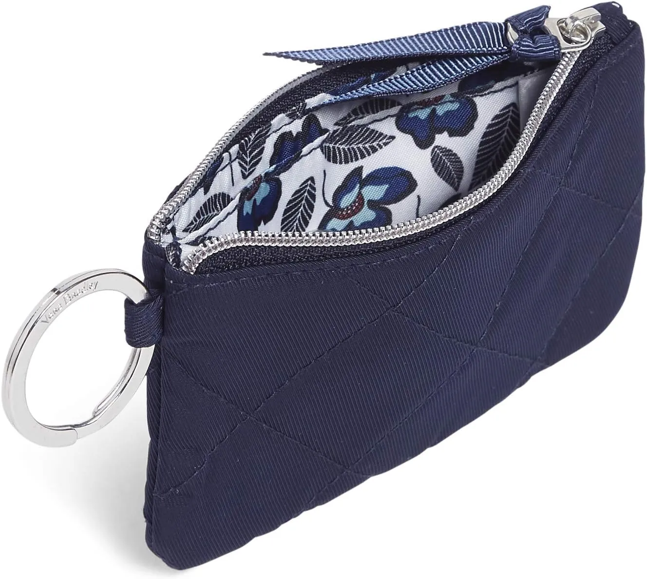 Vera Bradley Women's Performance Twill Zip ID Case Wallet, Classic Navy, One Size