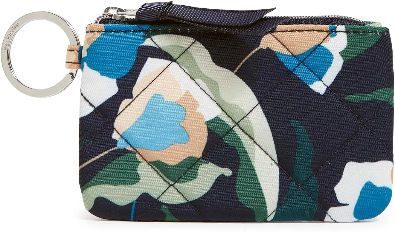 Vera Bradley Women's Performance Twill Zip ID Case Wallet, Immersed Blooms, One Size