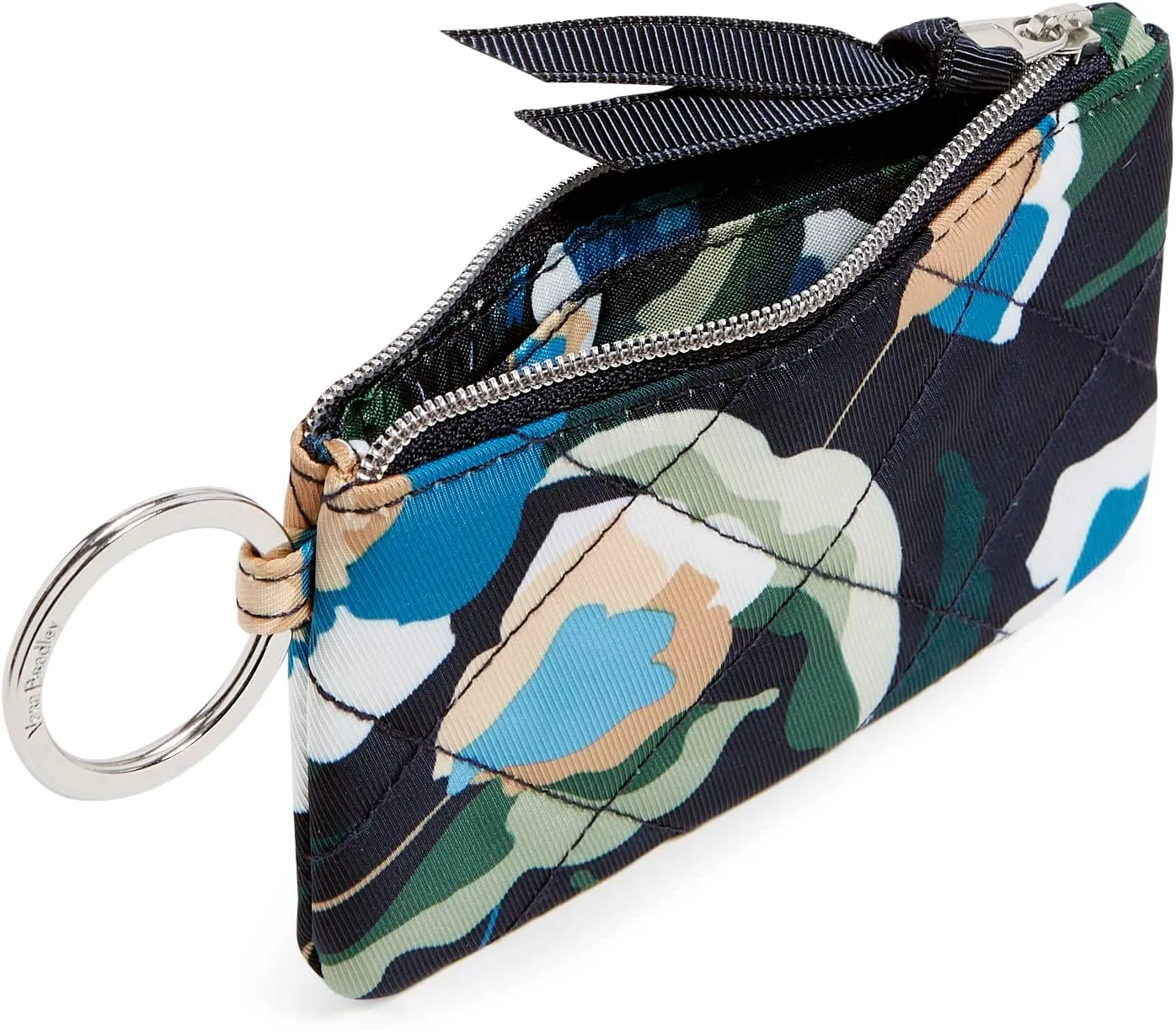 Vera Bradley Women's Performance Twill Zip ID Case Wallet, Immersed Blooms, One Size