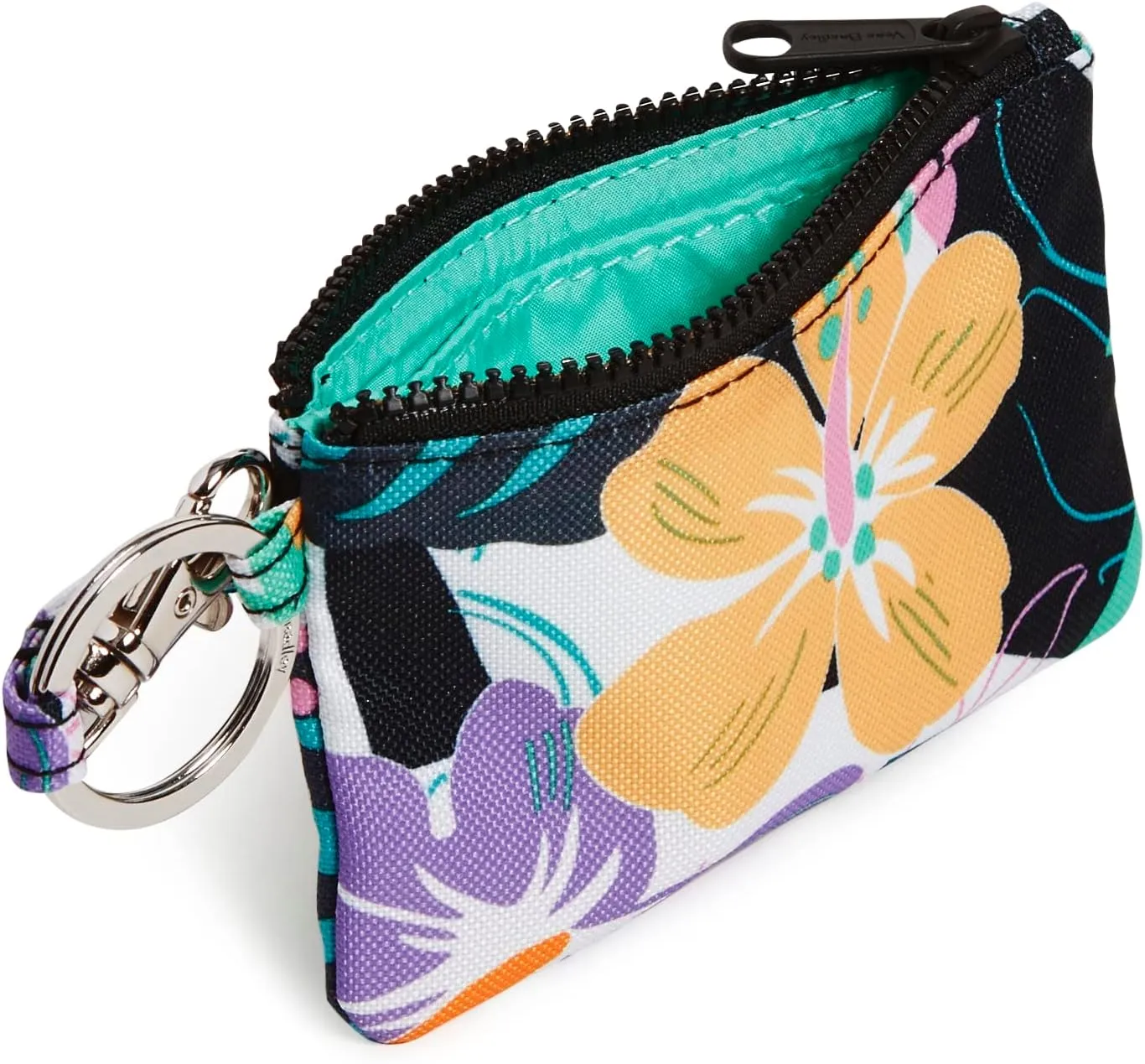 Vera Bradley Women's Recycled Lighten Up Reactive Zip ID Case and Lanyard Combo, Island Floral, One Size