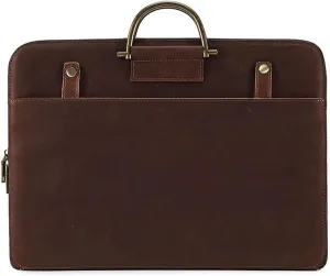 Vintage handbag crazy horse leather men's business handbag multifunctional computer bag light briefcase