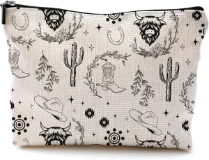 Western Makeup Bag, Western Gifts for Women, Western Stuff for Women, Cow Makeup Bag, Cowgirl Gifts, Cowgirl Stuff
