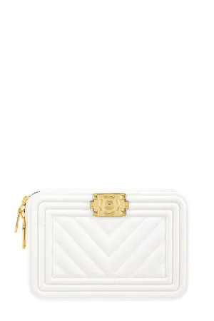 White Square Jelly Chain Crossbody Bag
