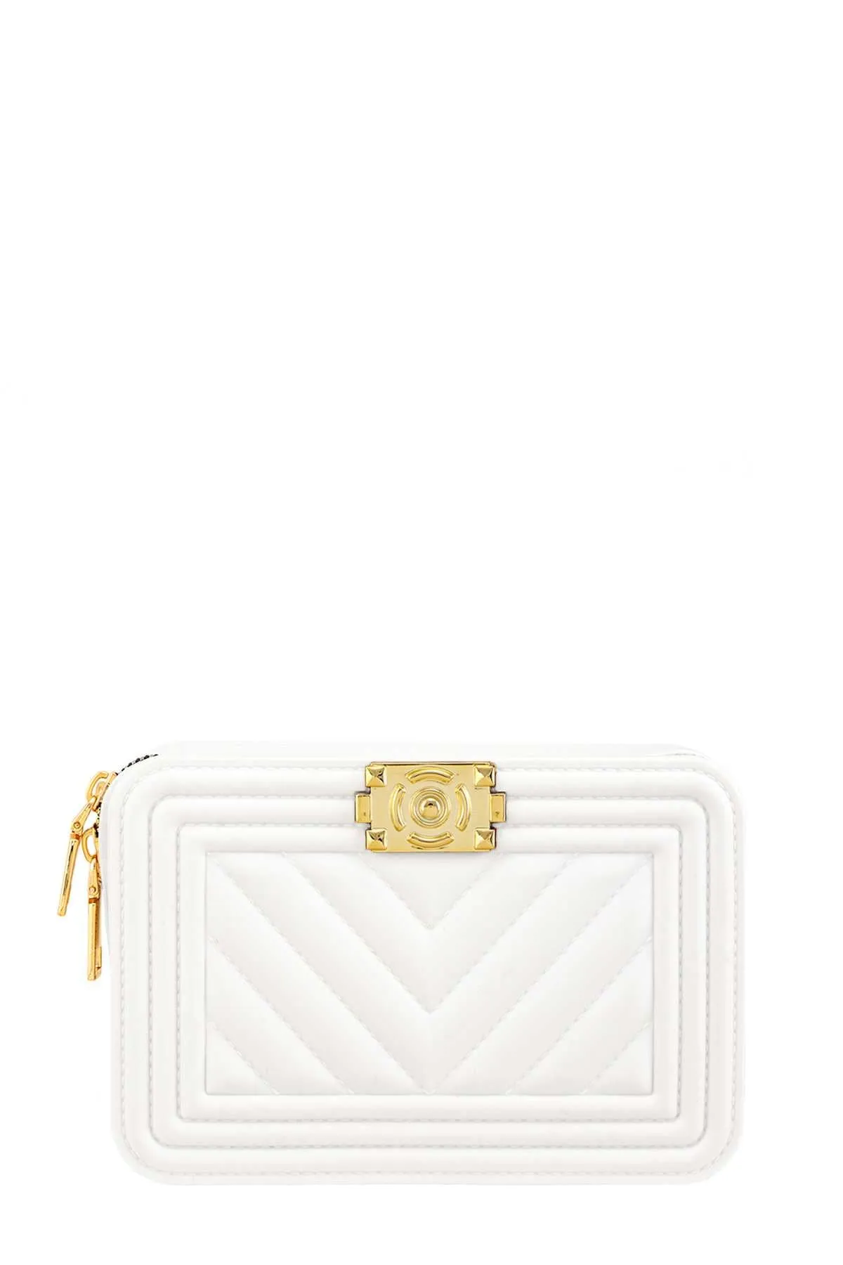 White Square Jelly Chain Crossbody Bag